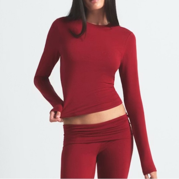 Skims Cotton Jersey Long Sleeve Tee